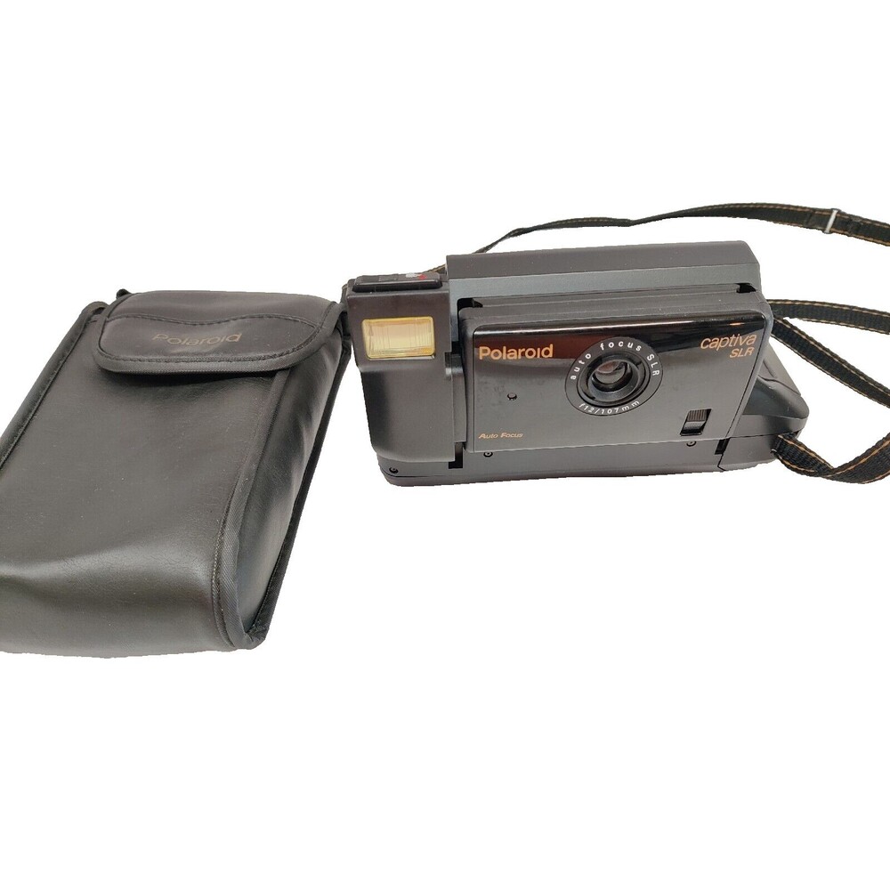 Vintage Polaroid Captiva SLR Auto Focus Instant Camera w/ Strap Untested